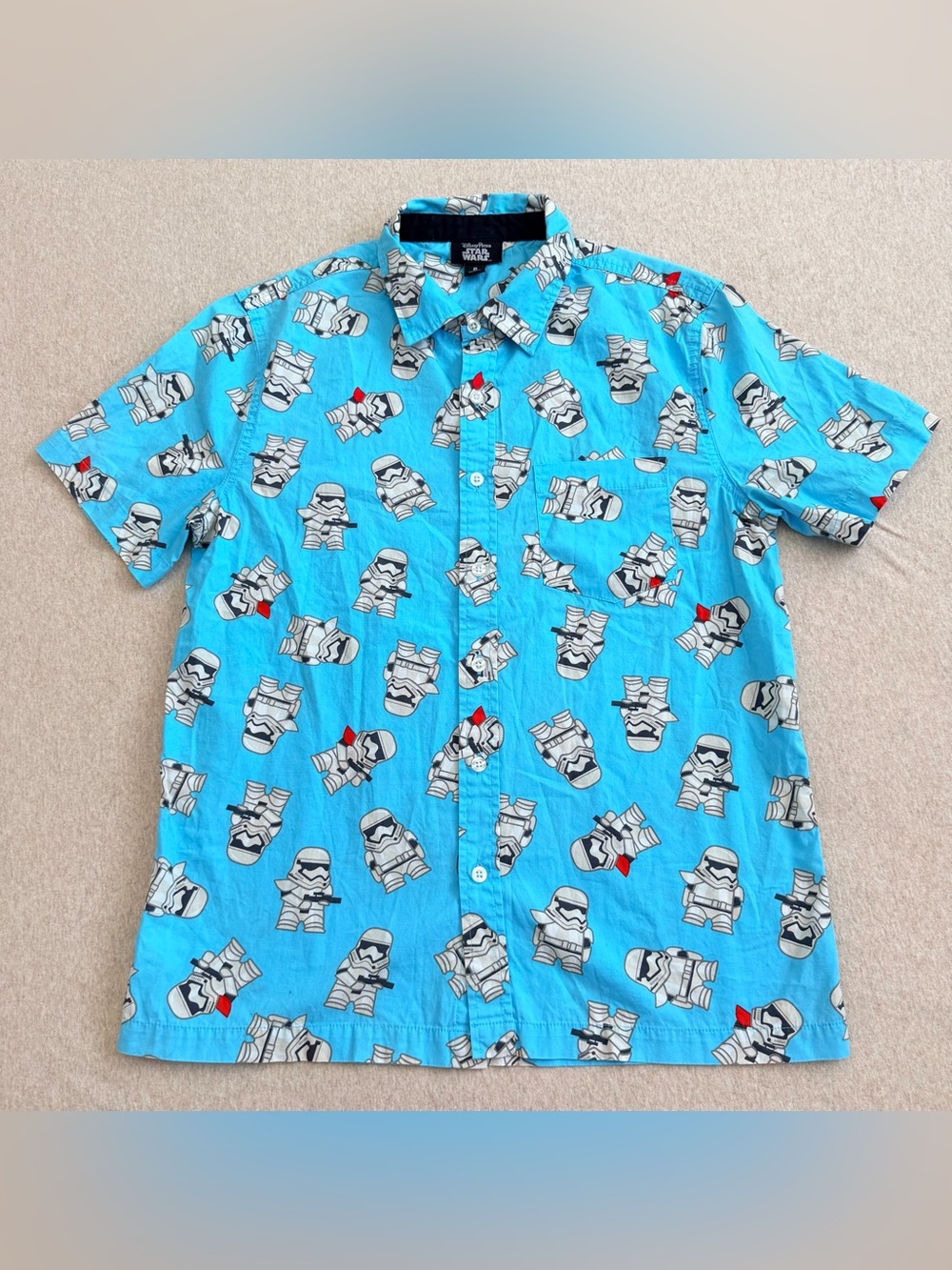 Disney Parks Star Wars Stormtrooper blue button-down shirt
